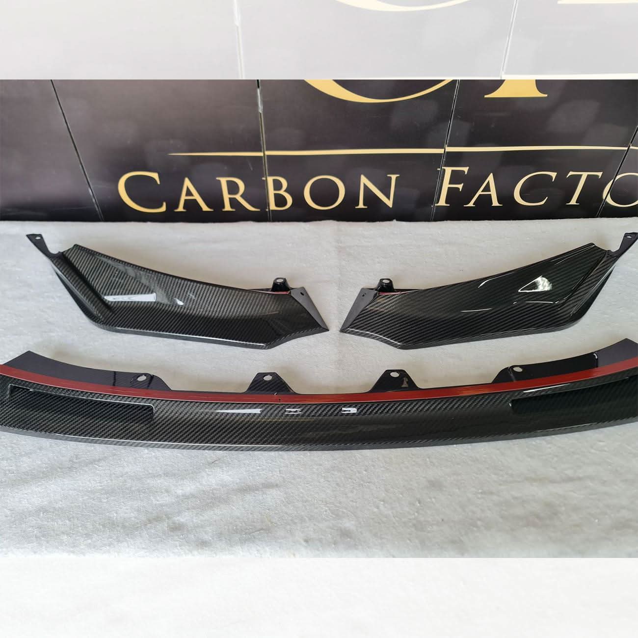 CF Style Pre-Preg Carbon Fibre Front Splitter for BMW G80 M3 G82 G83 M4 21-Present - Carbon Factory