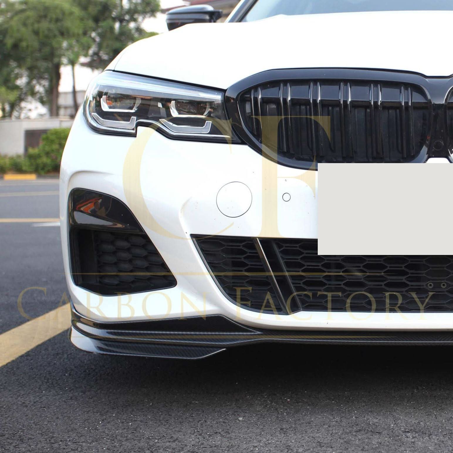 DS Style Pre-Preg Carbon Fibre Front Splitter for BMW G20 G28 3 Series Pre-LCI M Sport 19-22 - Carbon Factory