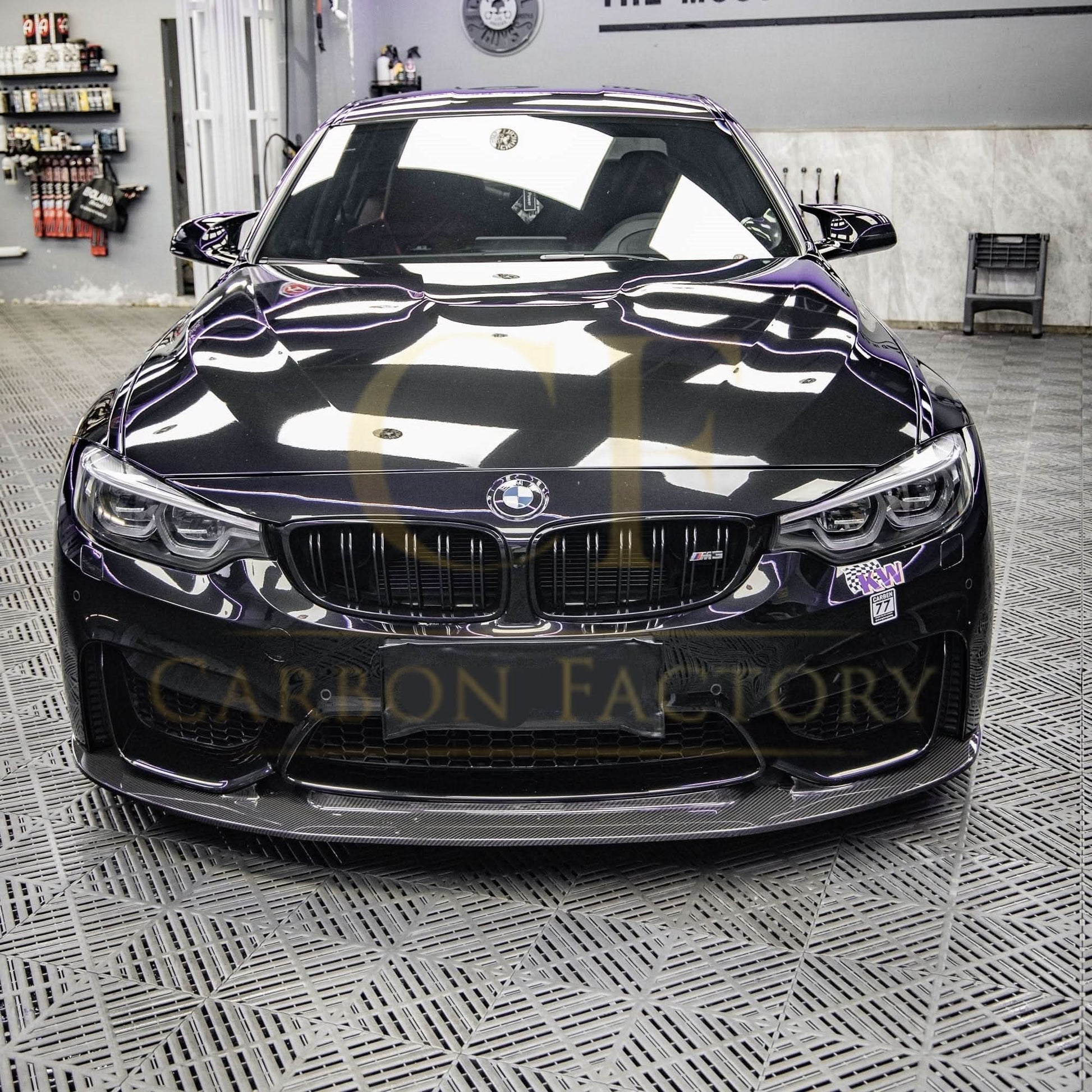 GT4 Style Pre-Preg Carbon Fibre Front Splitter for BMW F80 M3 F82 F83 M4 14-20 - Carbon Factory