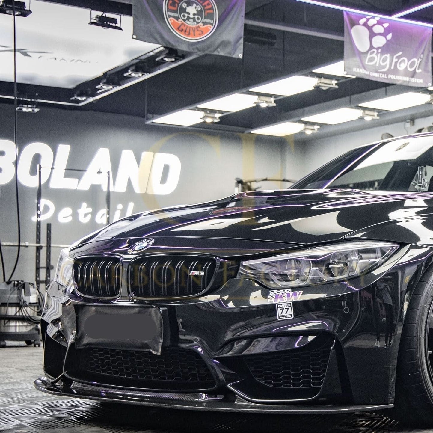 GT4 Style Pre-Preg Carbon Fibre Front Splitter for BMW F80 M3 F82 F83 M4 14-20 - Carbon Factory