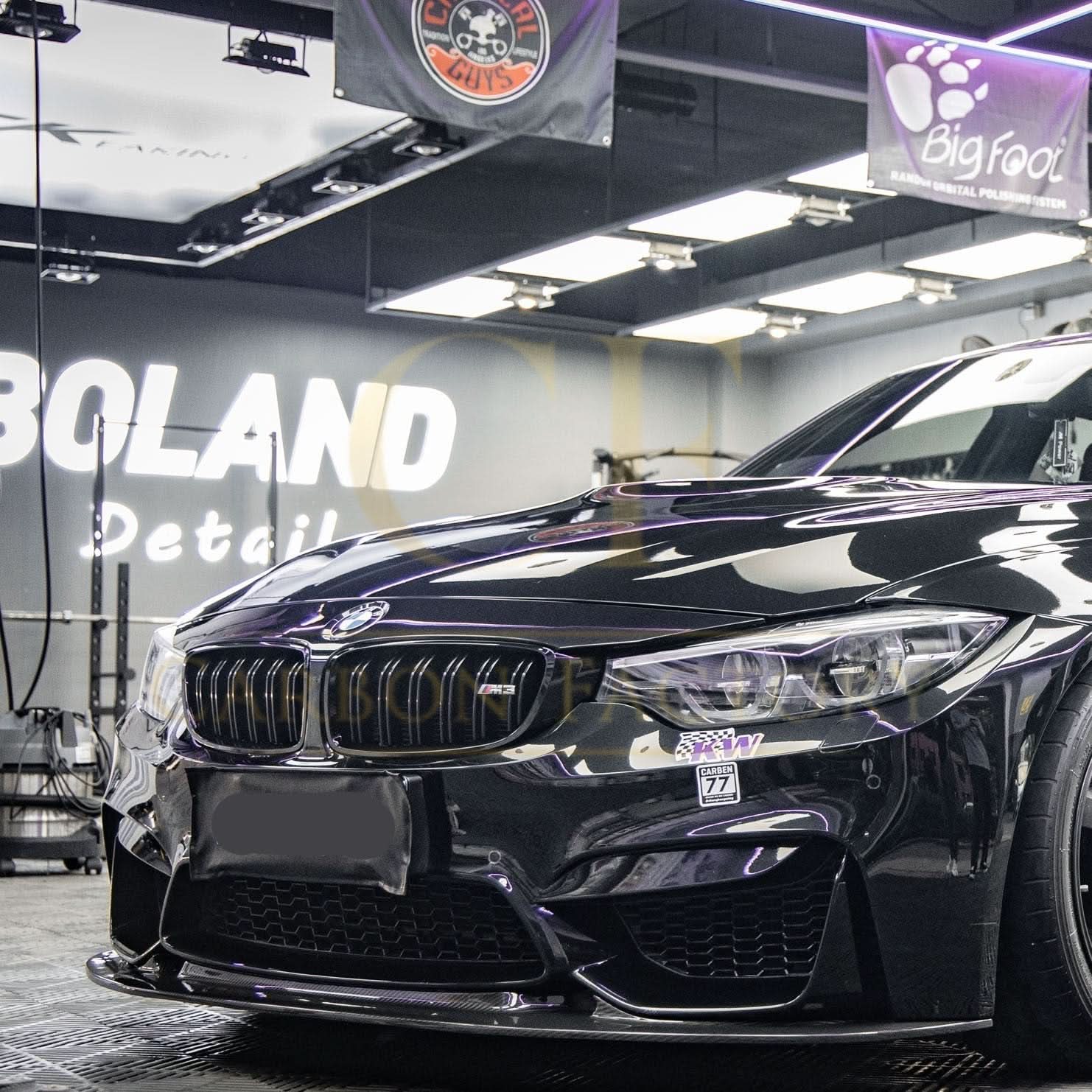 GT4 Style Pre-Preg Carbon Fibre Front Splitter for BMW F80 M3 F82 F83 M4 14-20 - Carbon Factory