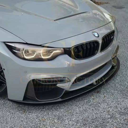 MP Style Pre-Preg Carbon Fibre Front Splitter 3 Pieces Design for BMW F80 M3 F82 F83 M4 14-20 - Carbon Factory