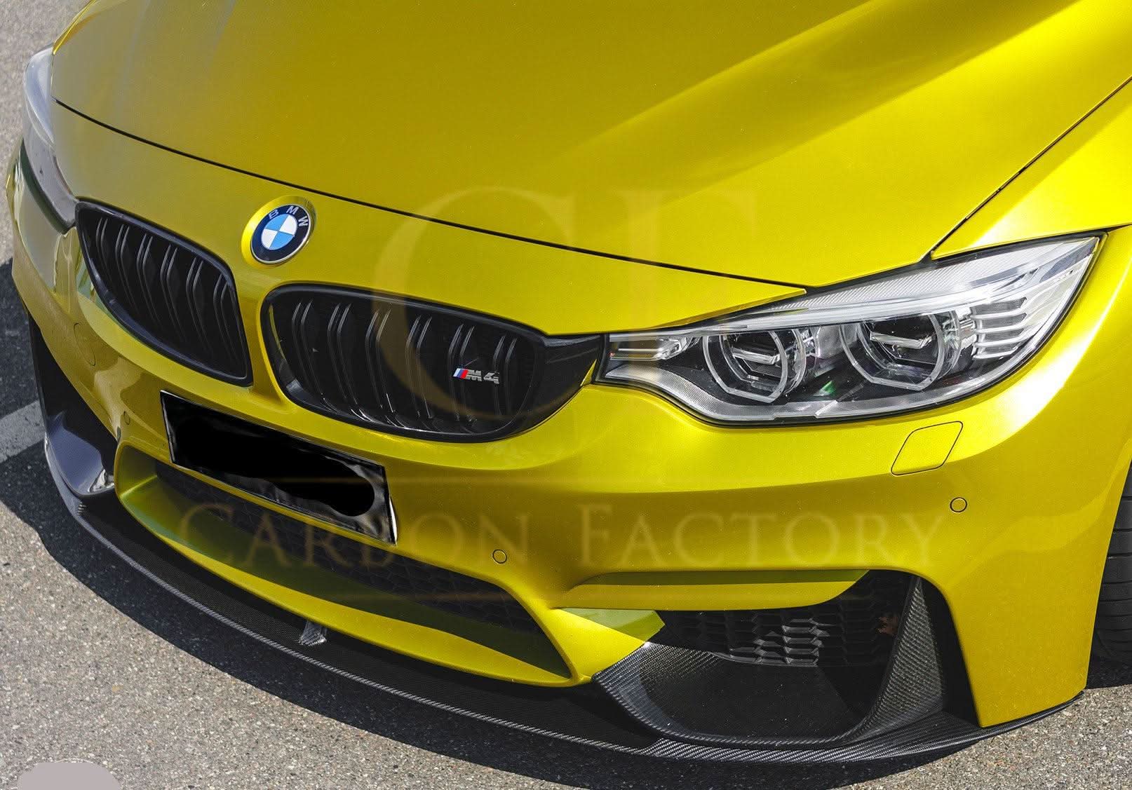 MP Style Pre-Preg Carbon Fibre Front Splitter 3 Pieces Design for BMW F80 M3 F82 F83 M4 14-20 - Carbon Factory