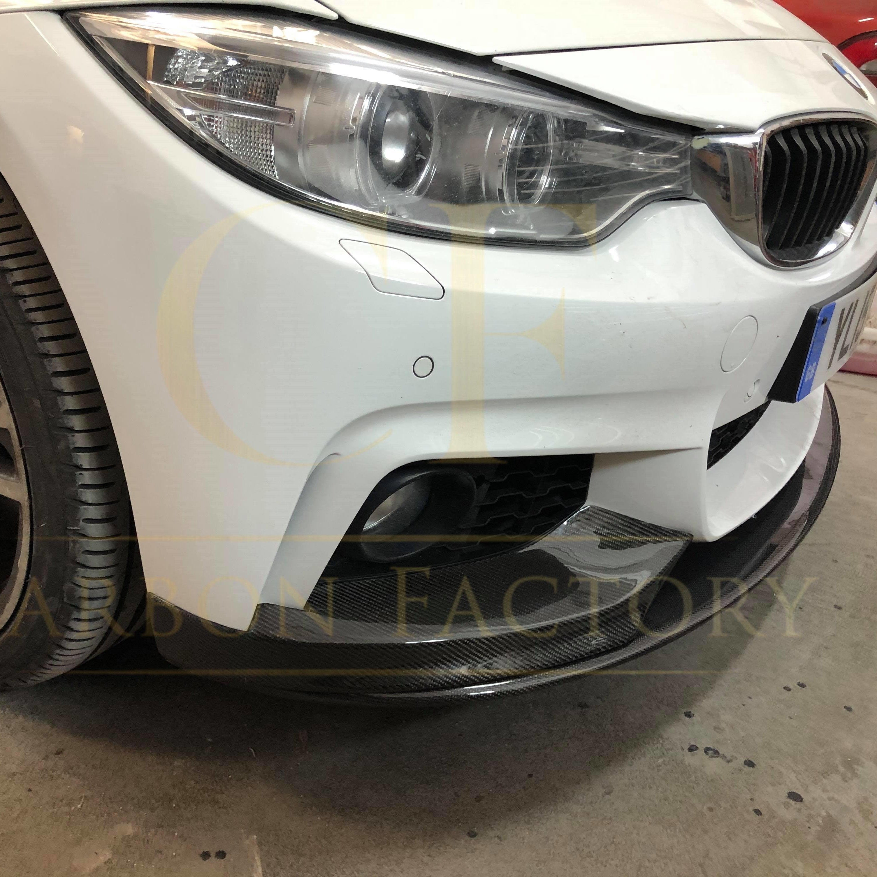 MP Style Pre-Preg Carbon Fibre Front Splitter Covers for BMW F32 F33 F36 4 Series 14-20 - Carbon Factory