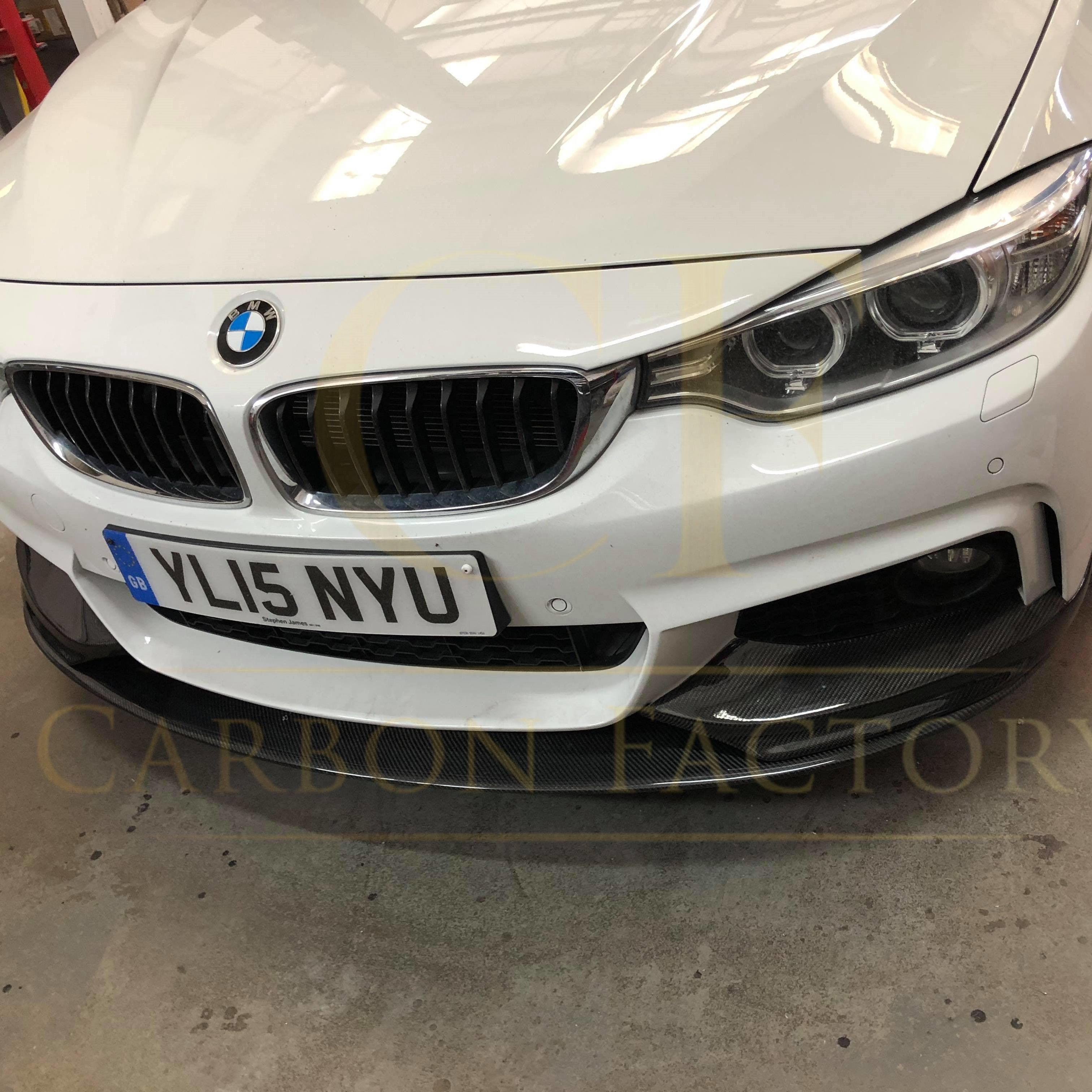 MP Style Pre-Preg Carbon Fibre Front Splitter Covers for BMW F32 F33 F36 4 Series 14-20 - Carbon Factory