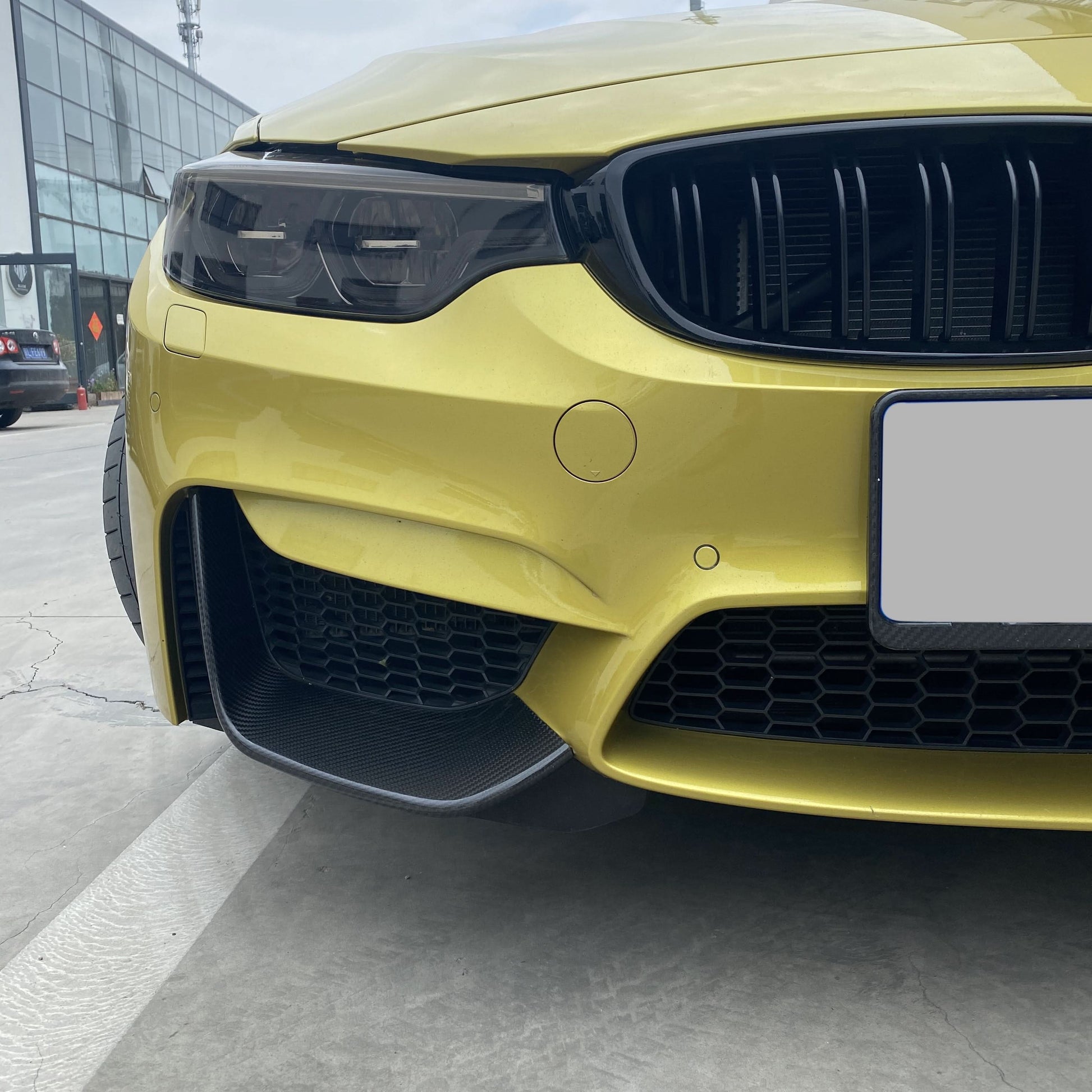 MP Style Pre-Preg Carbon Fibre Front Splitter Covers for BMW F80 M3 F82 F83 M4 14-20 - Carbon Factory