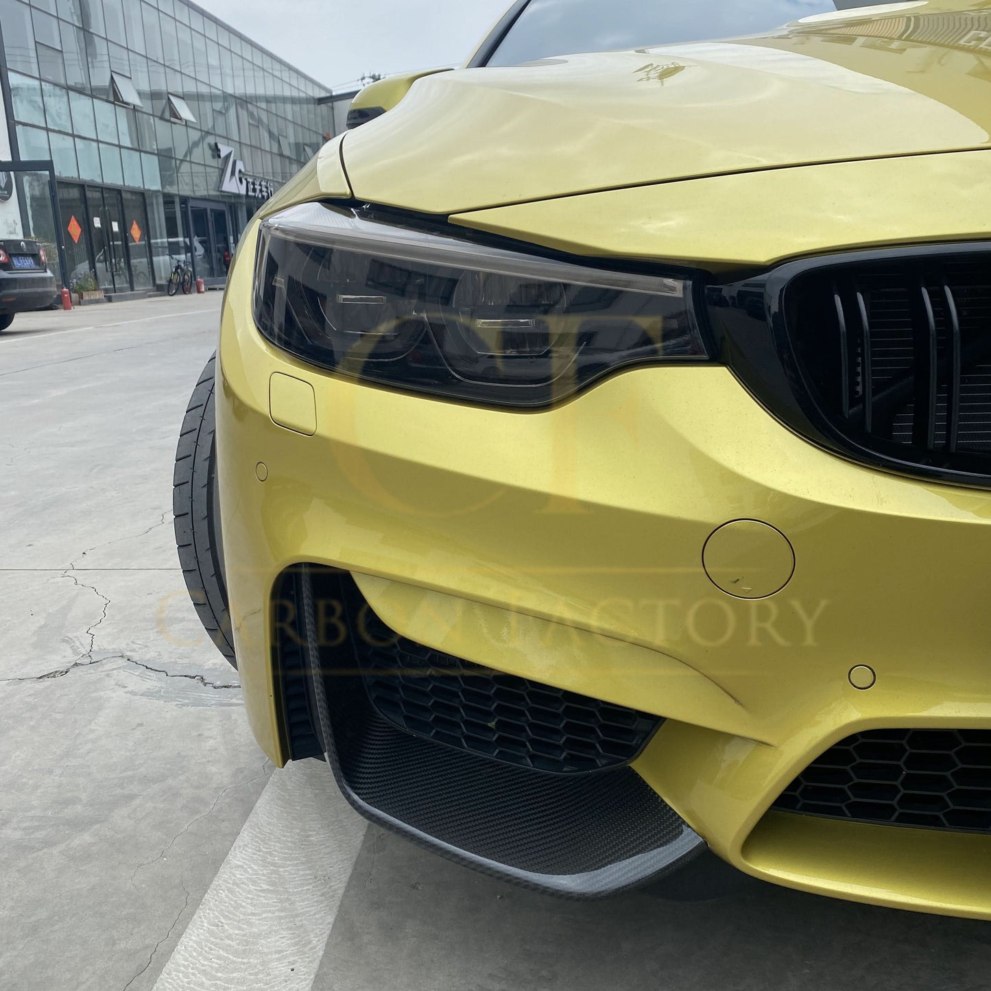 MP Style Pre-Preg Carbon Fibre Front Splitter Covers for BMW F80 M3 F82 F83 M4 14-20 - Carbon Factory