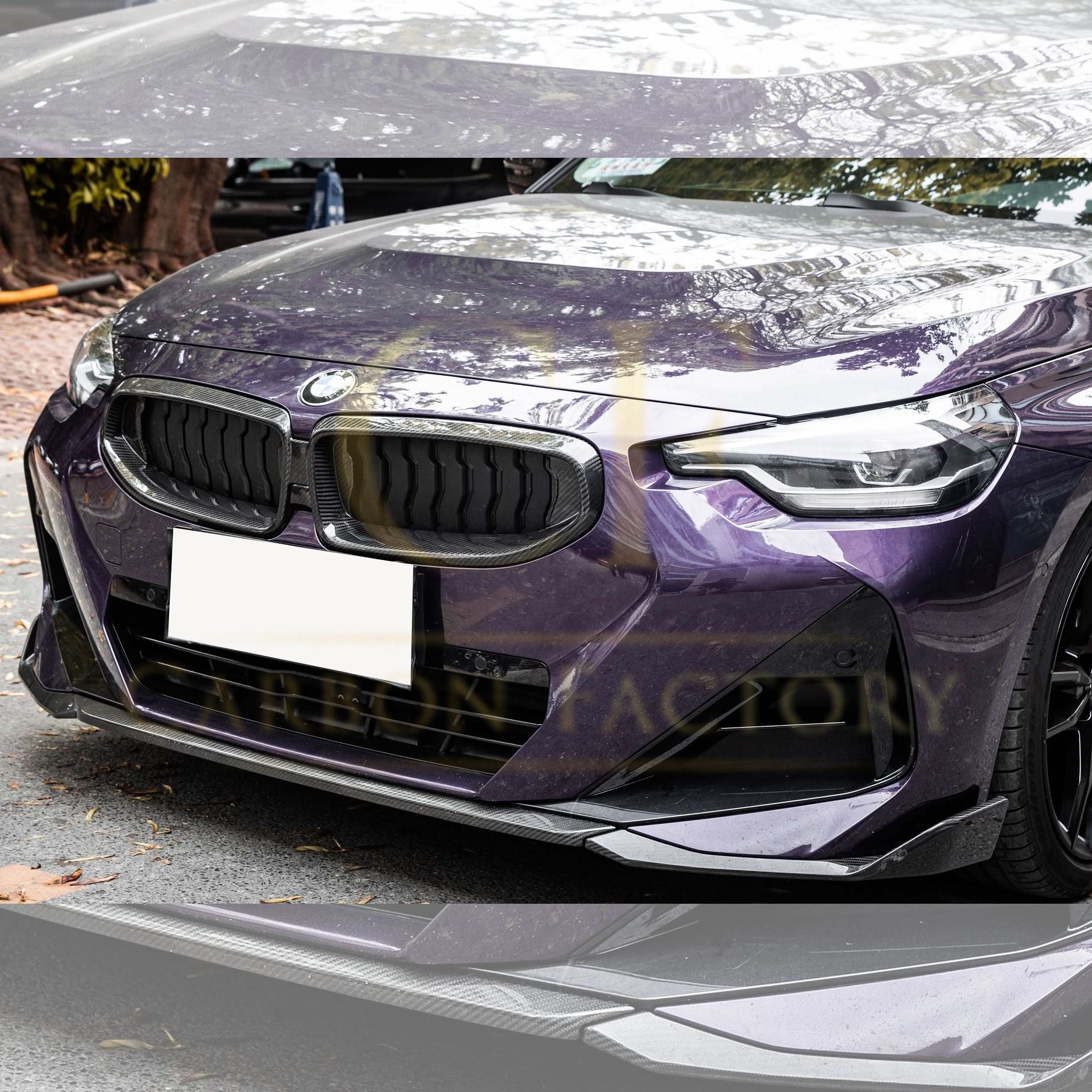 MP Style Pre-Preg Carbon Fibre Front Splitter for BMW 2 Series G42 Coupe 21-Present - Carbon Factory