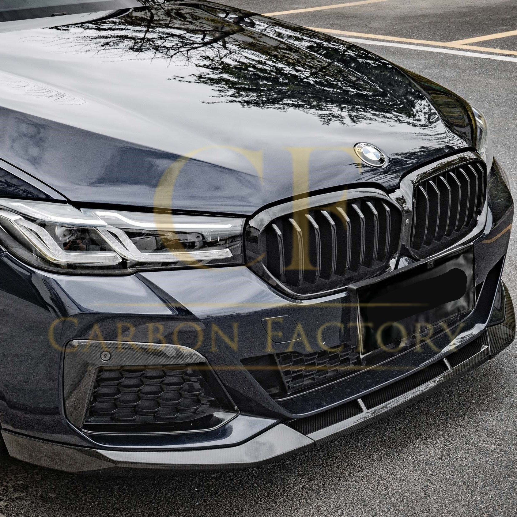 MP Style Pre-Preg Carbon Fibre Front Splitter for BMW G30 5 Series LCI 20-23 - Carbon Factory
