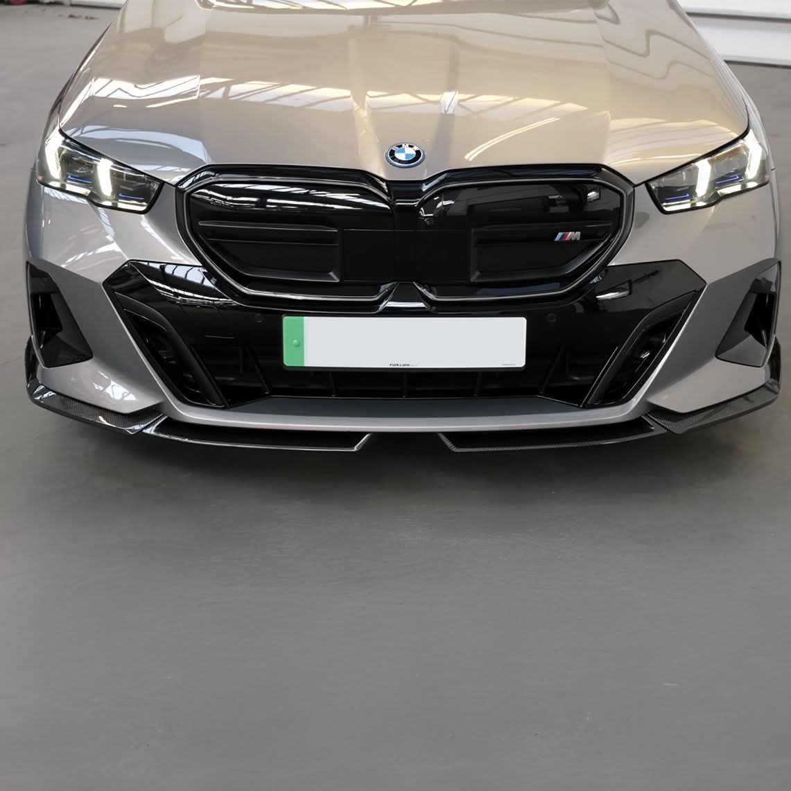 MP Style Pre-Preg Carbon Fibre Front Splitter for BMW G60 5 Series 24-Present - Carbon Factory