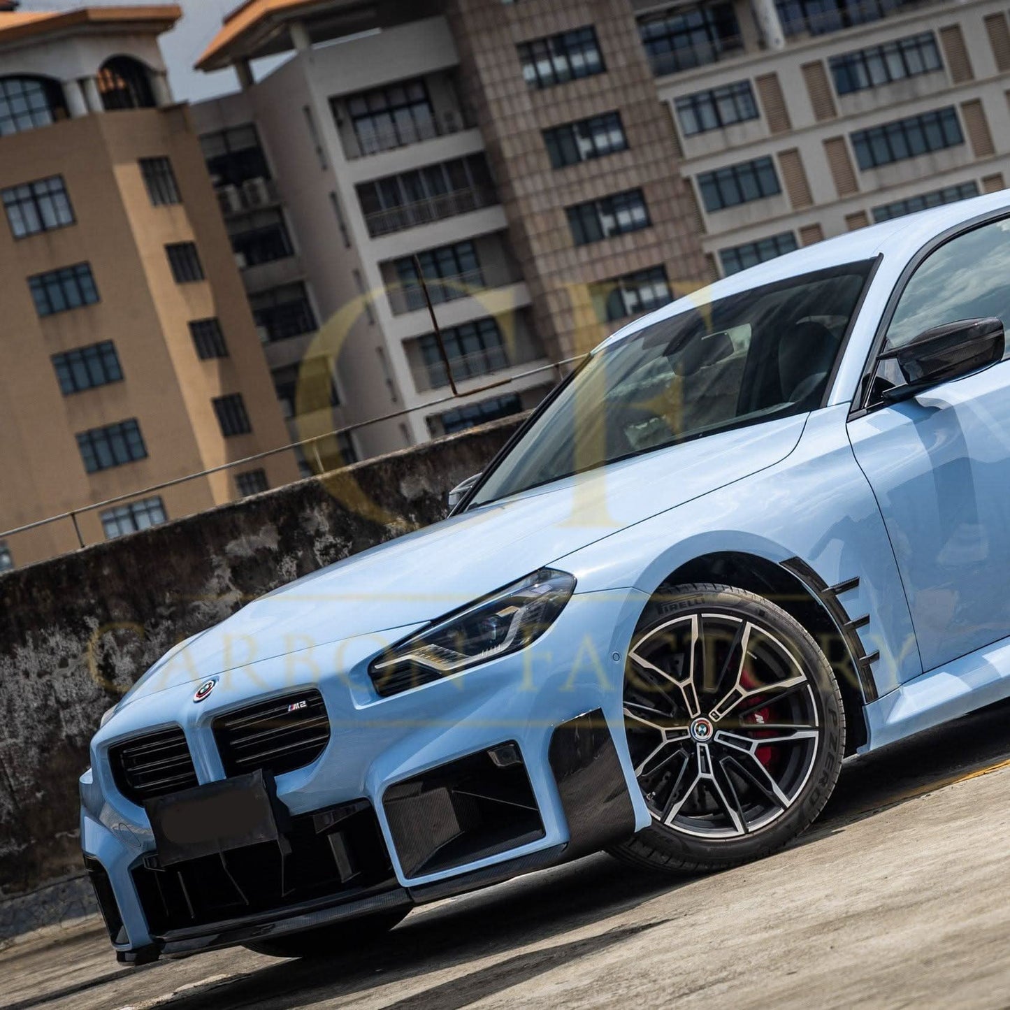 MP Style Pre-Preg Carbon Fibre Front Splitter for BMW G87 M2 23-Present - Carbon Factory