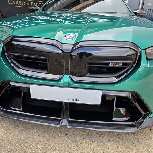 SQ-B Style Pre-Preg Carbon Fibre Front Splitter for BMW G90 G99 M5 2025-Present - Carbon Factory