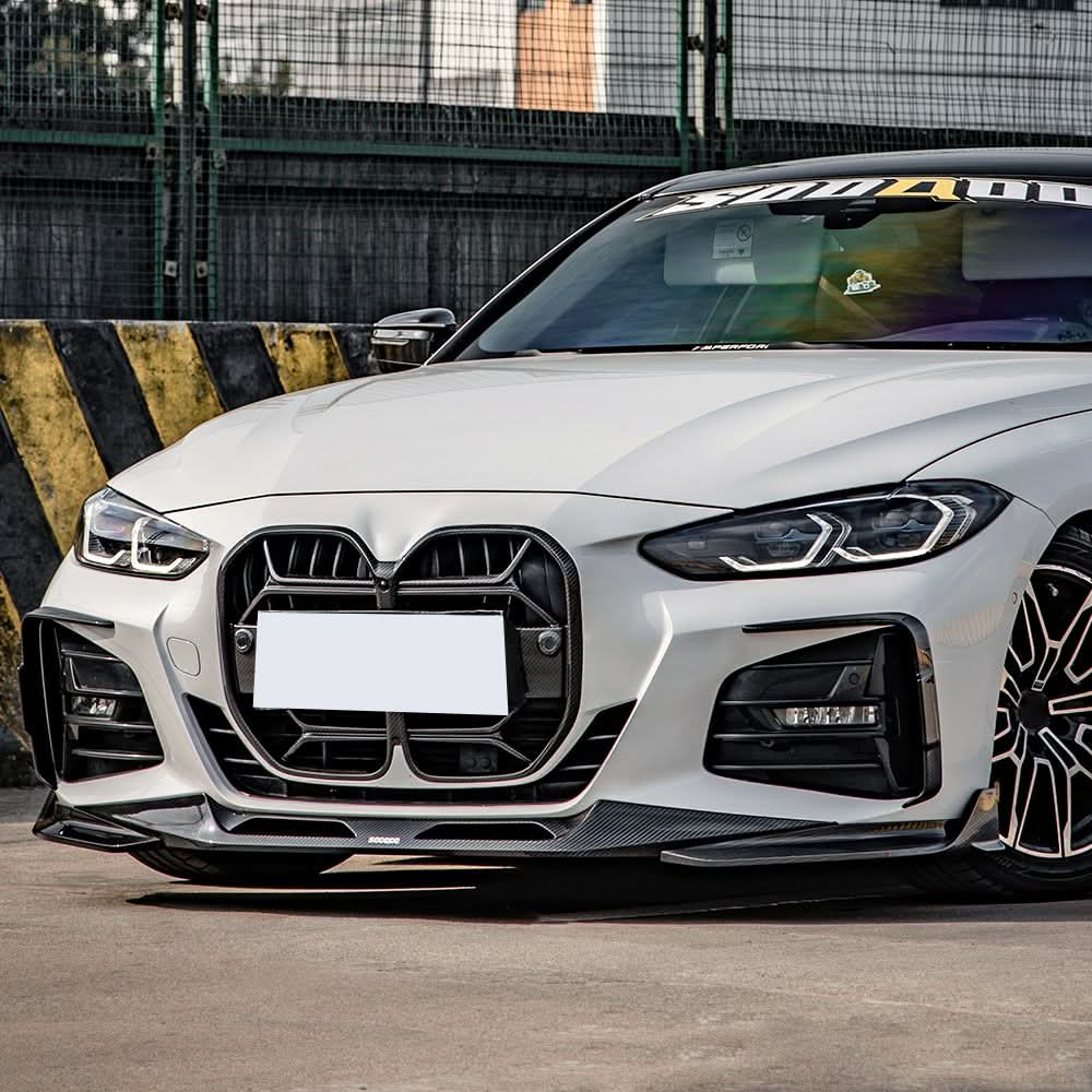 SQ Style Pre-Preg Carbon Fibre Front Splitter for BMW 4 Series G22 G23 20-Present - Carbon Factory