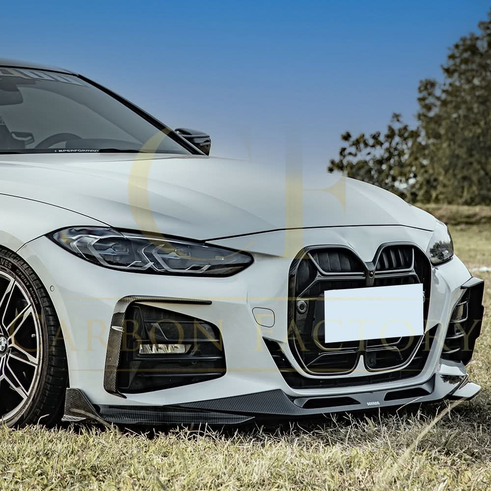 SQ Style Pre-Preg Carbon Fibre Front Splitter for BMW 4 Series G22 G23 20-Present - Carbon Factory