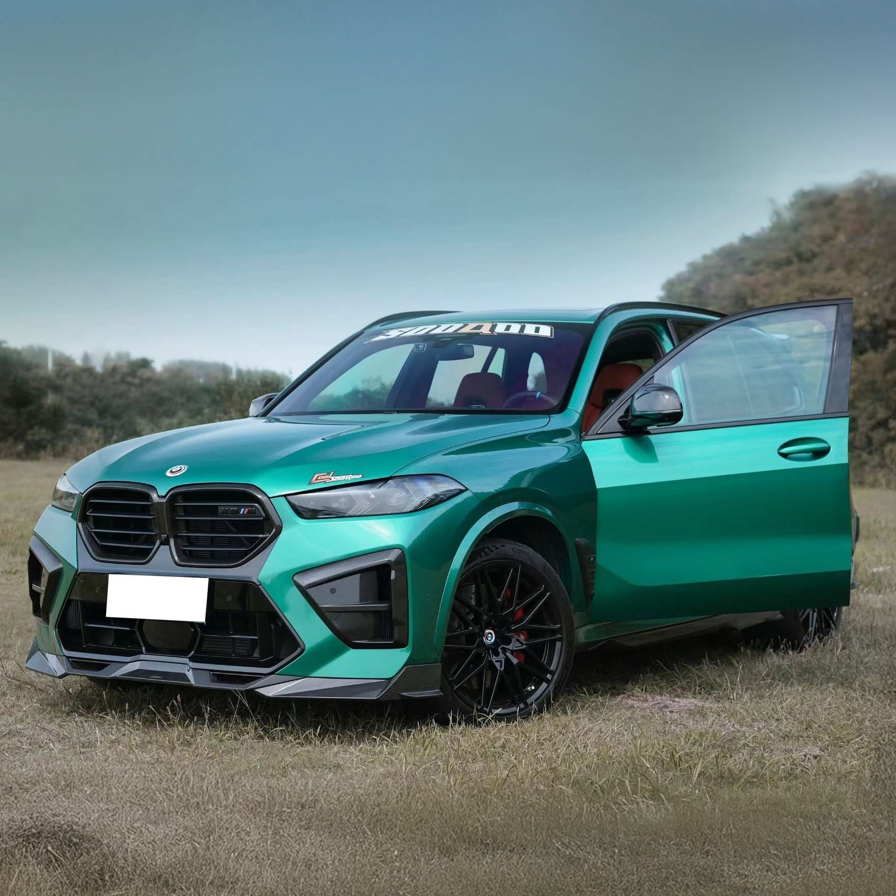 SQ Style Pre-Preg Carbon Fibre Front Splitter for BMW F95LCI X5M 24-Present - Carbon Factory