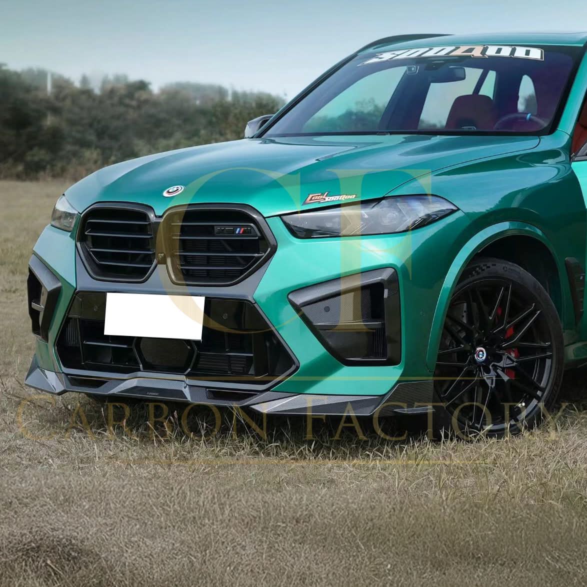 SQ Style Pre-Preg Carbon Fibre Front Splitter for BMW F95LCI X5M 24-Present - Carbon Factory