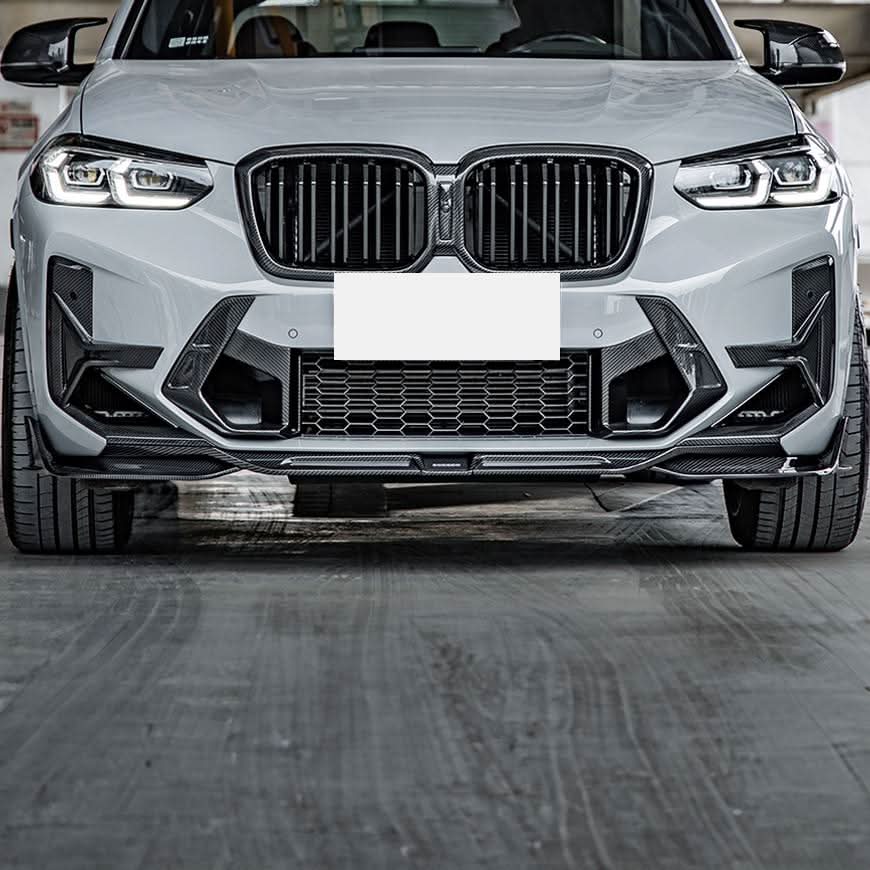 SQ Style Pre-Preg Carbon Fibre Front Splitter for BMW F97 X3M F98 X4M LCI 22-24 - Carbon Factory