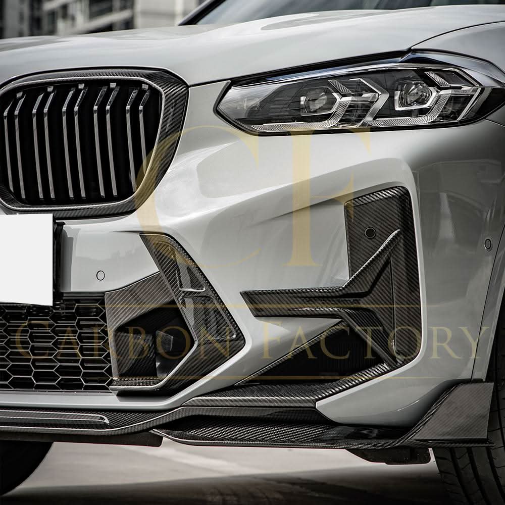 SQ Style Pre-Preg Carbon Fibre Front Splitter for BMW F97 X3M F98 X4M LCI 22-24 - Carbon Factory