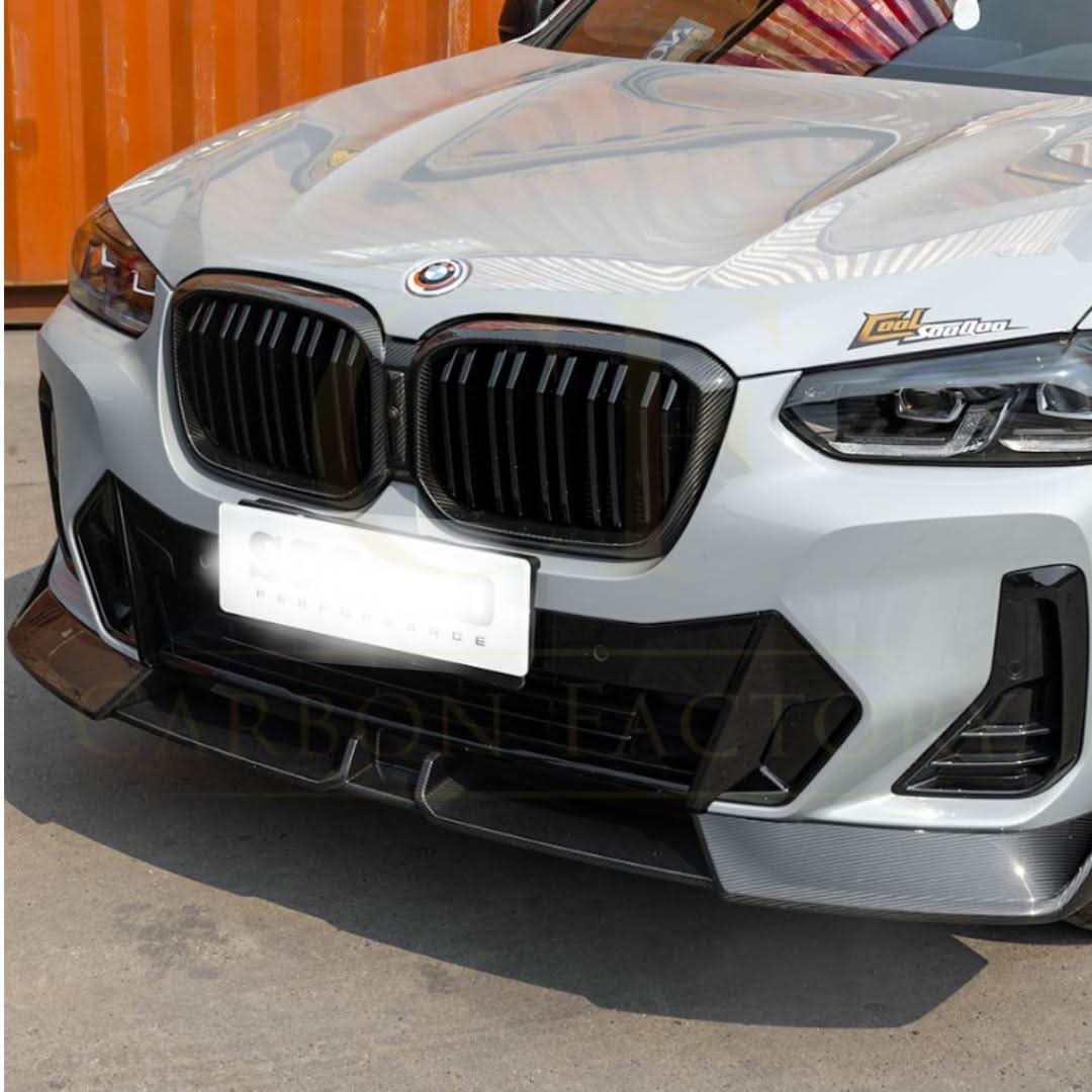 SQ Style Pre-Preg Carbon Fibre Front Splitter for BMW G01 LCI G02 LCI 2022-Present - Carbon Factory