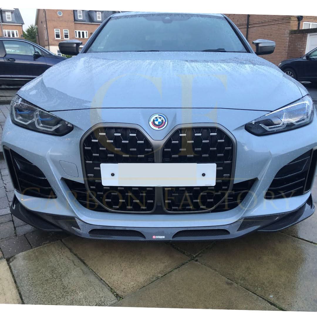 SQ Style Pre-Preg Carbon Fibre Front Splitter for BMW G26 4 Series Gran Coupe i4 21-24 - Carbon Factory