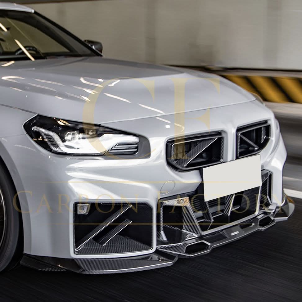 SQ Style Pre-Preg Carbon Fibre Front Splitter for BMW G87 M2 23-Present - Carbon Factory
