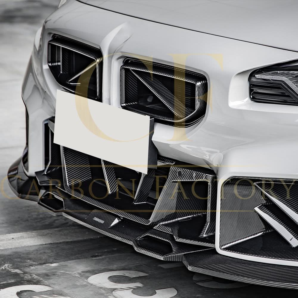 SQ Style Pre-Preg Carbon Fibre Front Splitter for BMW G87 M2 23-Present - Carbon Factory