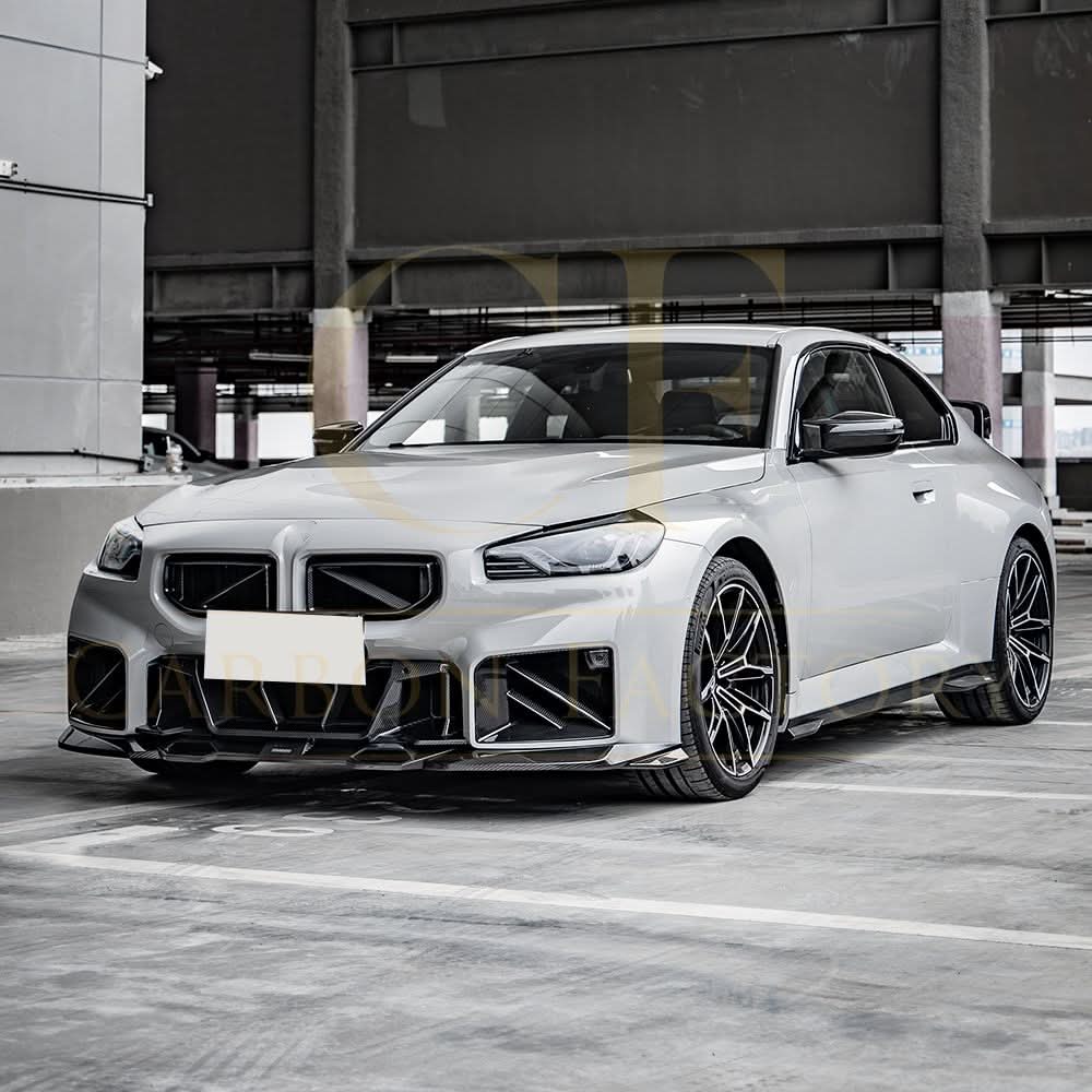 SQ Style Pre-Preg Carbon Fibre Front Splitter for BMW G87 M2 23-Present - Carbon Factory