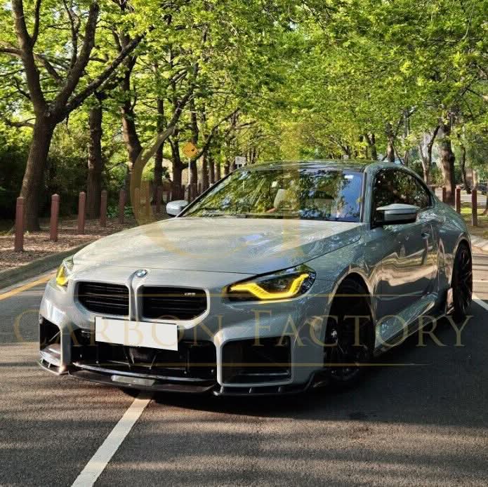 V Style Pre-Preg Carbon Fibre Front Splitter for BMW G87 M2 23-Present - Carbon Factory