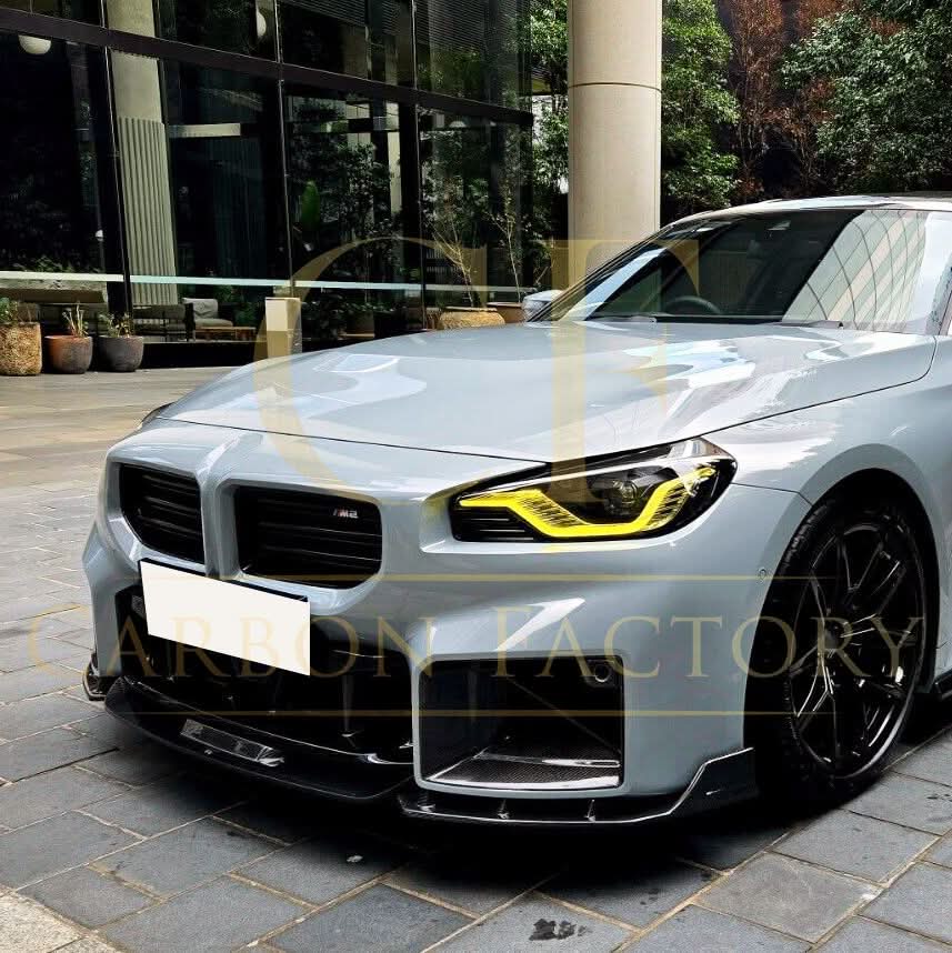 V Style Pre-Preg Carbon Fibre Front Splitter for BMW G87 M2 23-Present - Carbon Factory