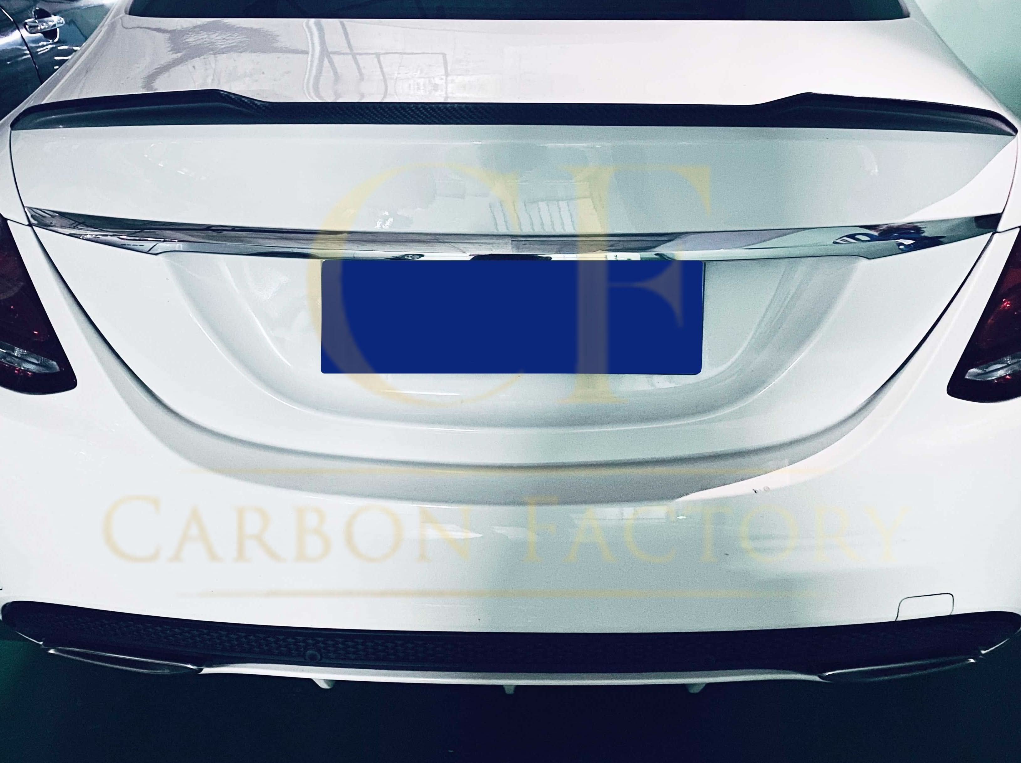 X Style Pre-Preg Carbon Fibre Boot Spoiler for Mercedes Benz W205 C Class 15-21 - Carbon Factory