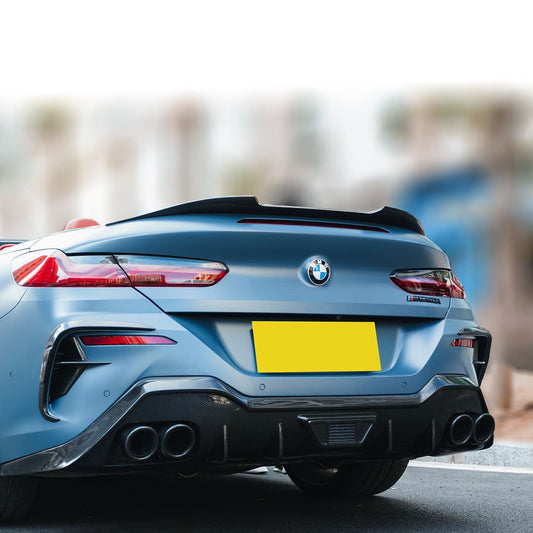 AC Style Pre-Preg Carbon Fibre Boot Spoiler for BMW G14 8 Series F91 M8 Convertible 18-Present - Carbon Factory
