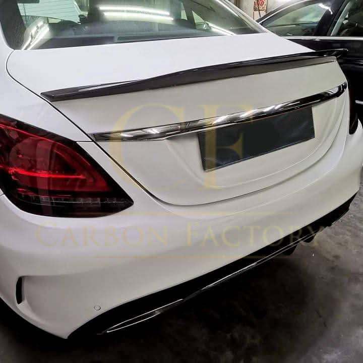 DS Style Pre-Preg Carbon Fibre Boot Spoiler for Mercedes Benz W205 C Class Saloon 15-21 - Carbon Factory