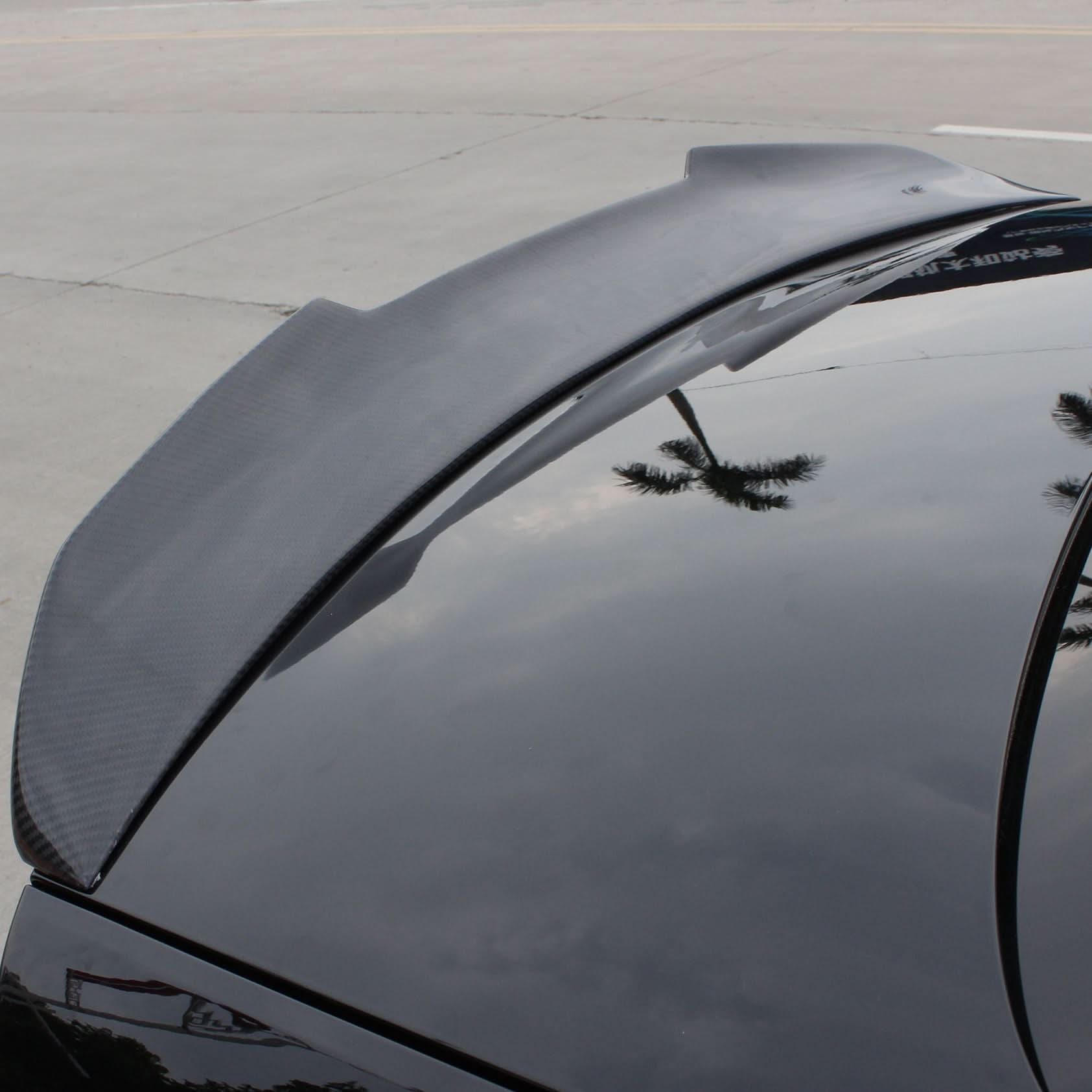 Pre-Preg Carbon fibre boot spoiler for Audi A3 S3 RS3 saloon, enhancing sporty look and aerodynamics.