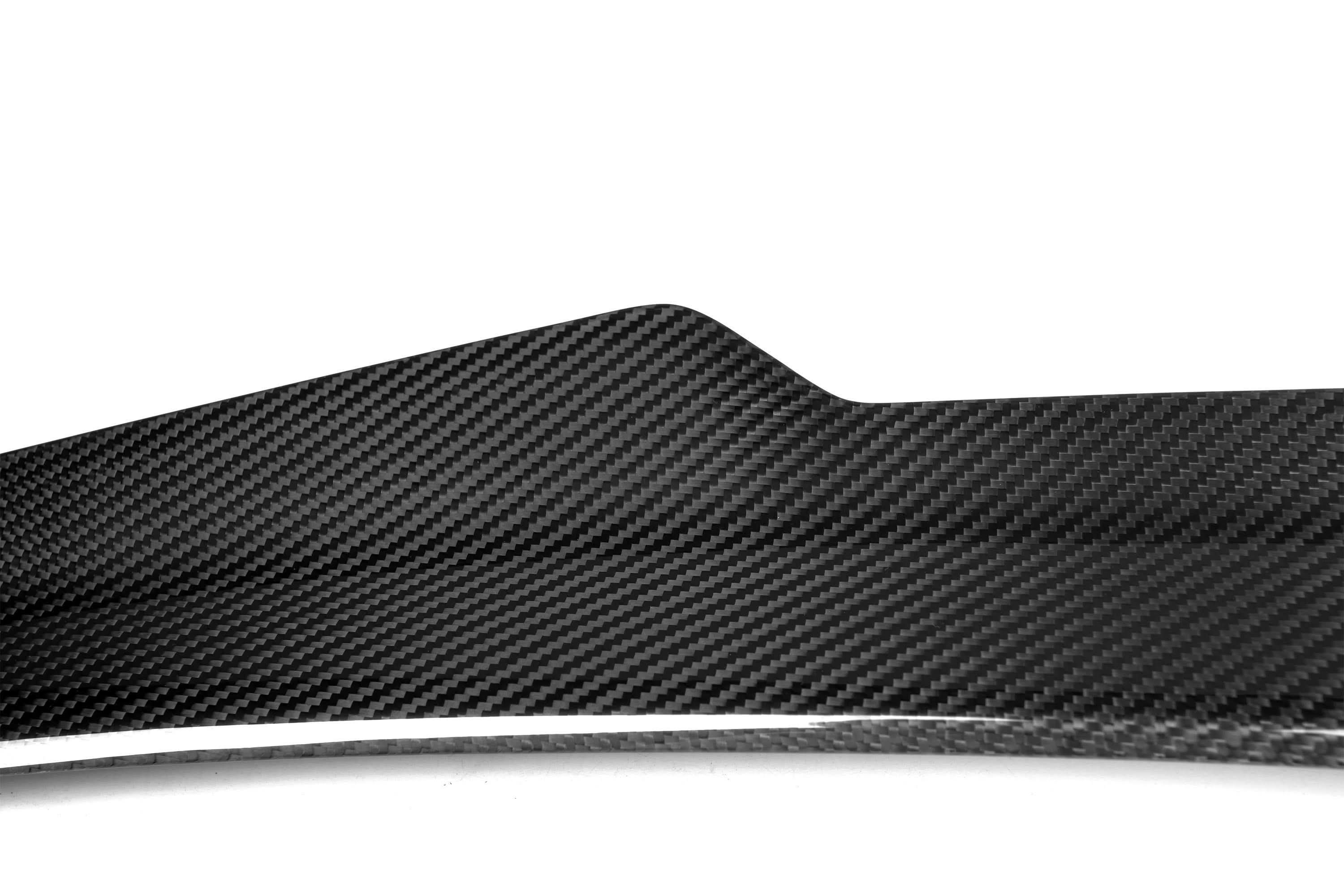Pre-Preg Carbon fibre boot spoiler for Audi A3 S3 RS3 saloon, featuring sleek, lightweight design for enhanced aerodynamics.