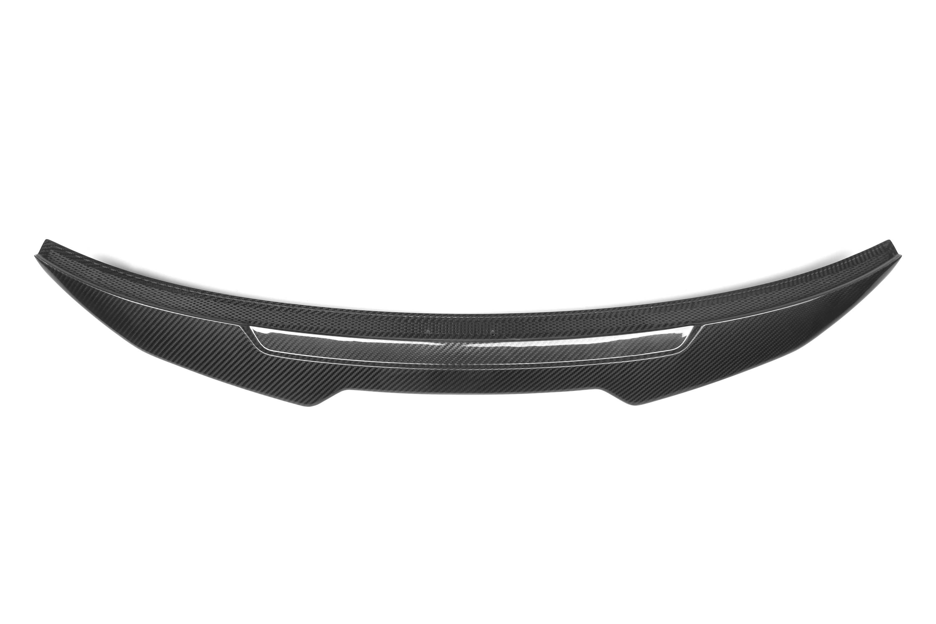 Pre-Preg Carbon fibre boot spoiler for Audi A3 S3 RS3 saloon 2013-2020, stylish automotive exterior accessory.
