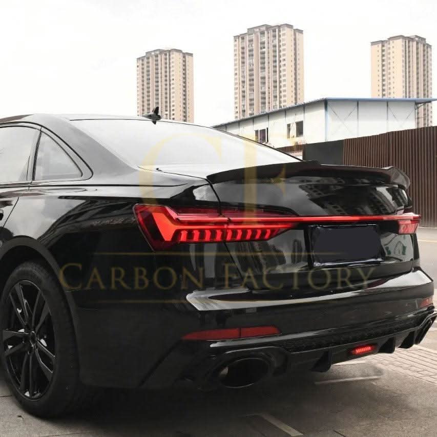 V Style Pre-Preg Carbon Fibre Boot Spoiler for Audi C8 A6 S6 19-24 - Carbon Factory