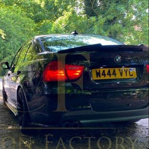 V Style Pre-Preg Carbon Fibre Boot Spoiler for BMW 3 Series E90 Saloon inc M3 07-13 - Carbon Factory