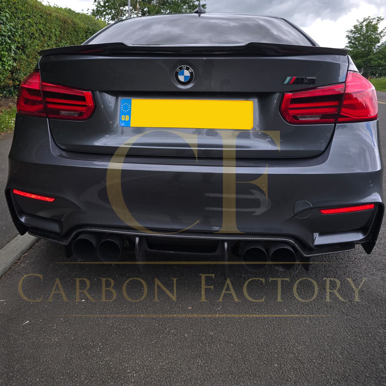 V Style Pre-Preg Carbon Fibre Boot Spoiler for BMW 3 Series F30 F80 Saloon inc M3 13-18 - Carbon Factory