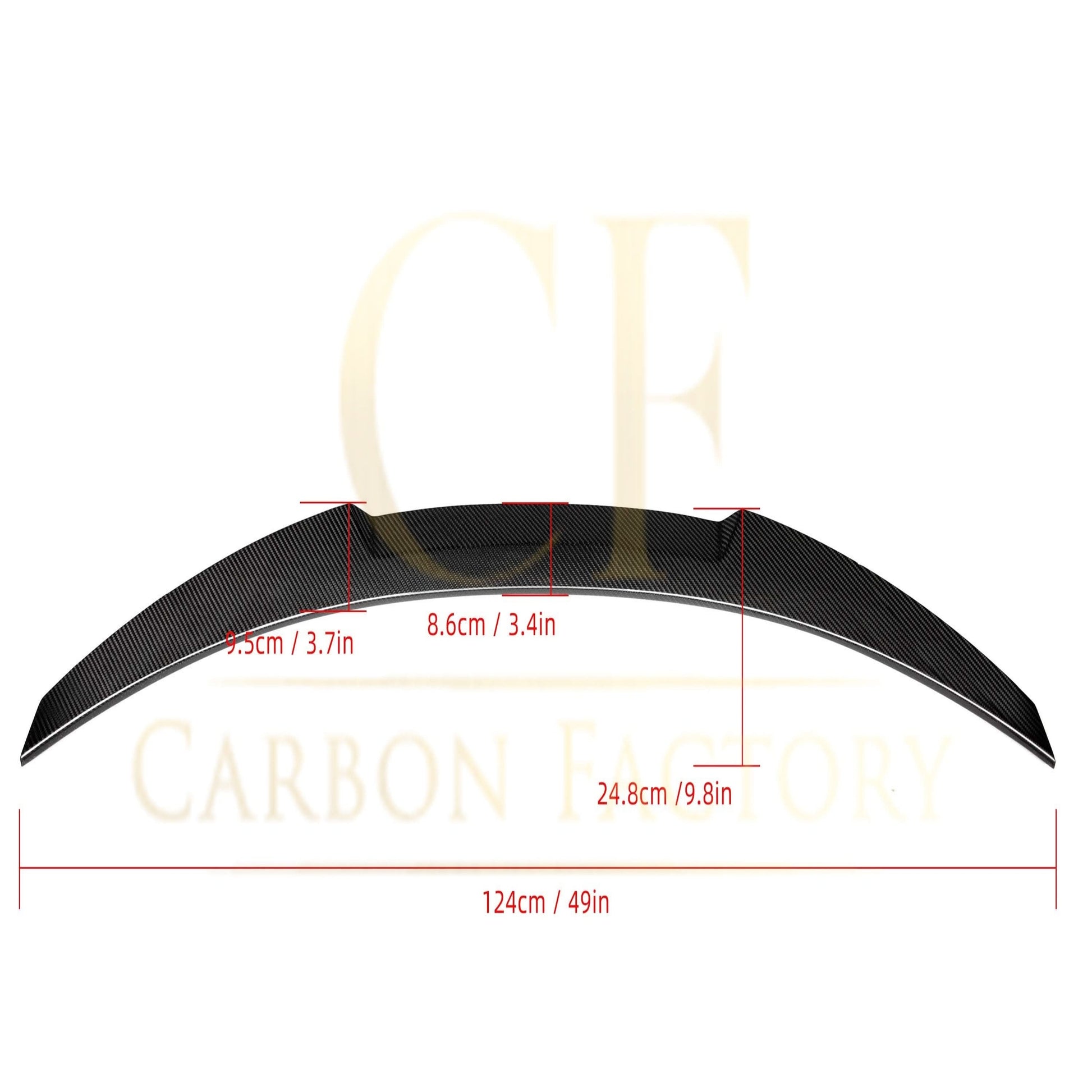 V Style Pre-Preg Carbon Fibre Boot Spoiler for BMW 3 Series F30 F80 Saloon inc M3 13-18 - Carbon Factory