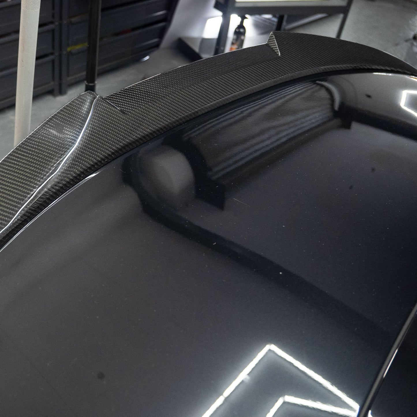 V Style Pre-Preg Carbon Fibre Boot Spoiler for BMW 4 Series F33 Convertible inc F83 M4 14-20 - Carbon Factory