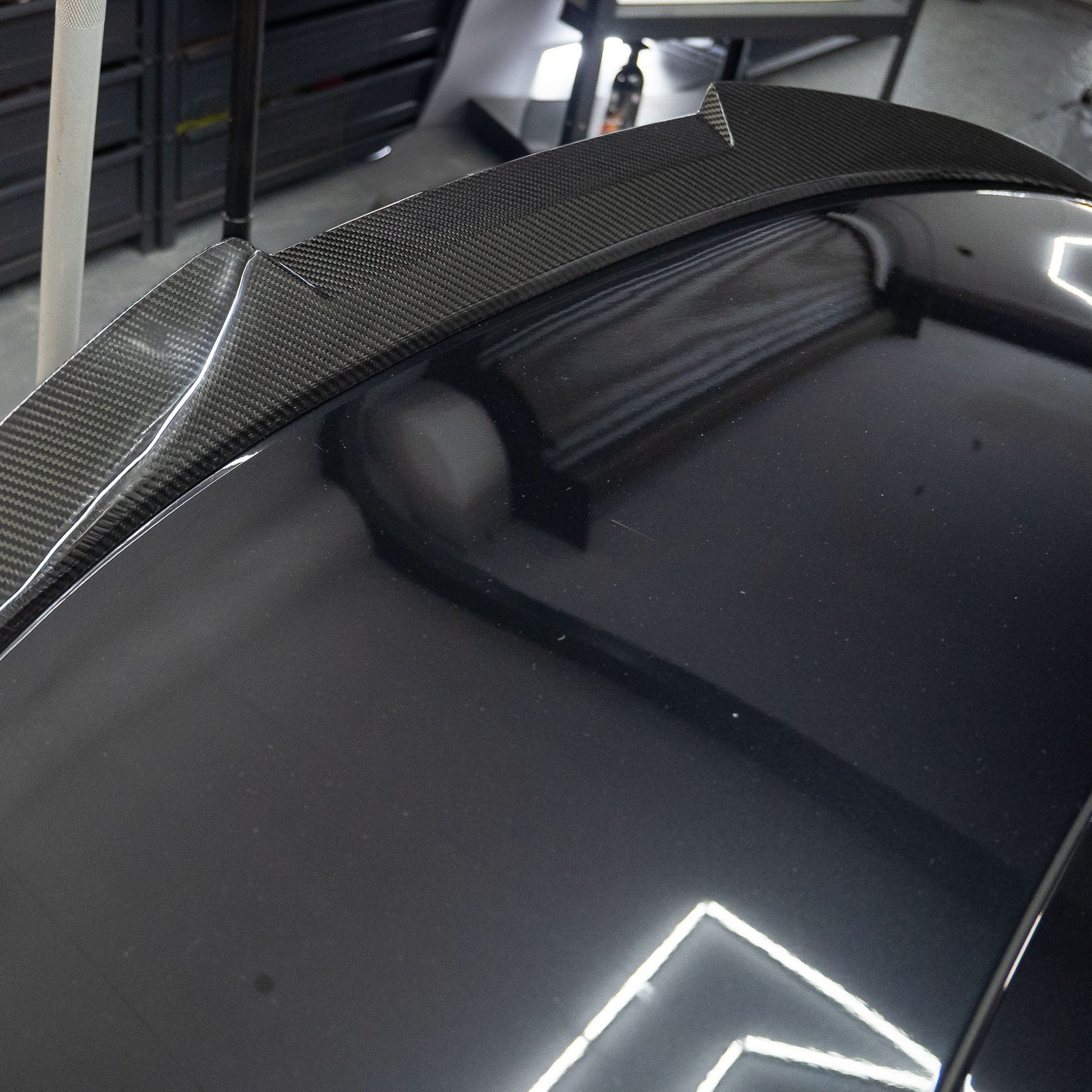 V Style Pre-Preg Carbon Fibre Boot Spoiler for BMW 4 Series F33 Convertible inc F83 M4 14-20 - Carbon Factory