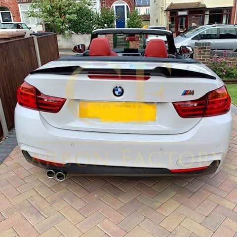 V Style Pre-Preg Carbon Fibre Boot Spoiler for BMW 4 Series F33 Convertible inc F83 M4 14-20 - Carbon Factory