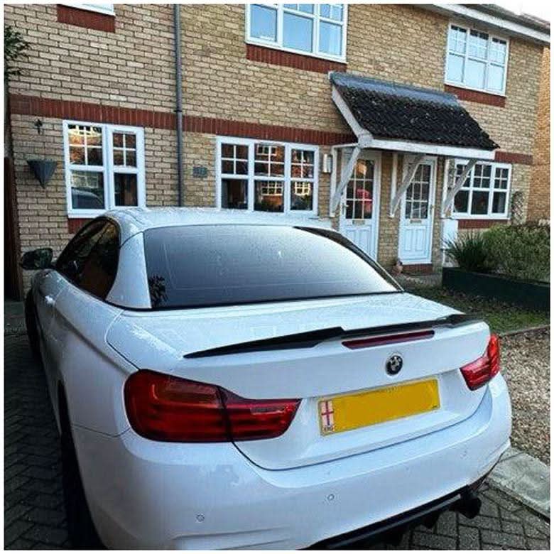V Style Pre-Preg Carbon Fibre Boot Spoiler for BMW 4 Series F33 Convertible inc F83 M4 14-20 - Carbon Factory
