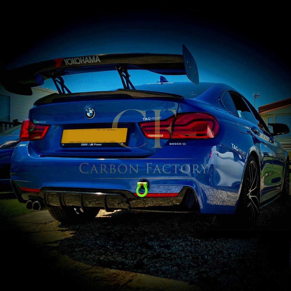 V Style Pre-Preg Carbon Fibre Boot Spoiler for BMW 4 Series F33 Convertible inc F83 M4 14-20 - Carbon Factory