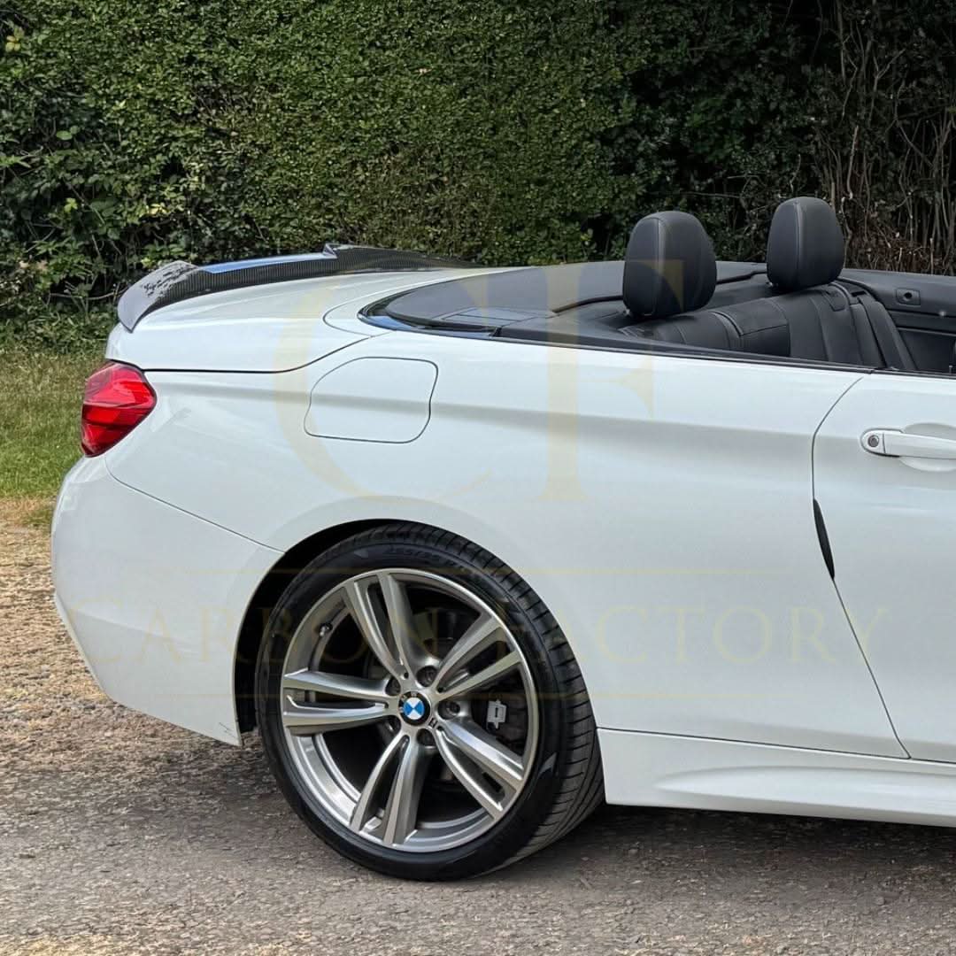 V Style Pre-Preg Carbon Fibre Boot Spoiler for BMW 4 Series F33 Convertible inc F83 M4 14-20 - Carbon Factory