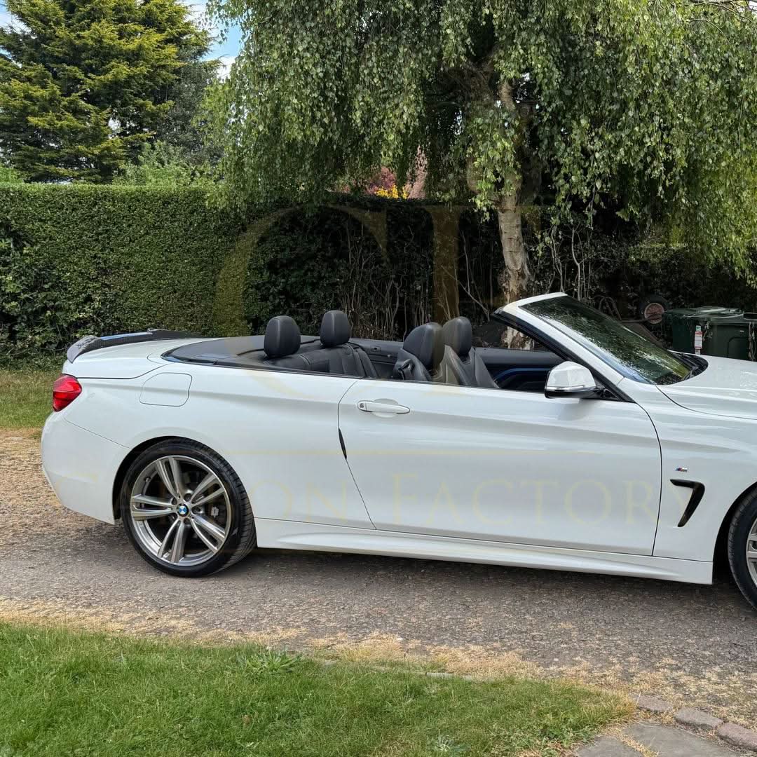 V Style Pre-Preg Carbon Fibre Boot Spoiler for BMW 4 Series F33 Convertible inc F83 M4 14-20 - Carbon Factory