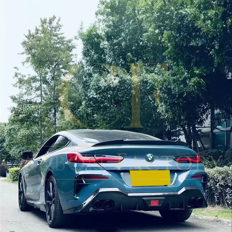 V Style Pre-Preg Carbon Fibre Boot Spoiler for BMW G15 8 Series F92 M8 2 Door Coupe 18-Present - Carbon Factory