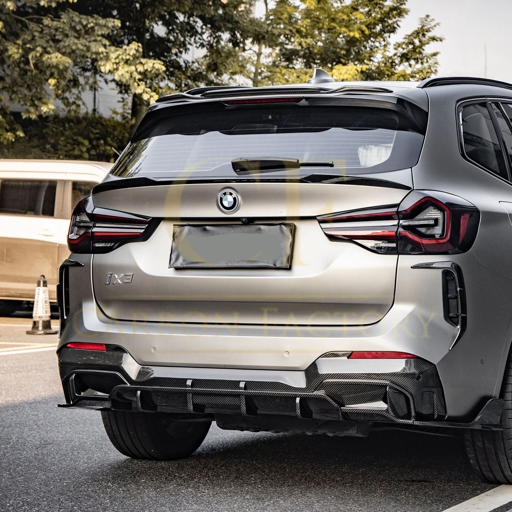 V Style Pre-Preg Carbon Fibre Mid Spoiler for BMW G01 X3 F97 X3M G08 IX3 LCI 22-25 - Carbon Factory