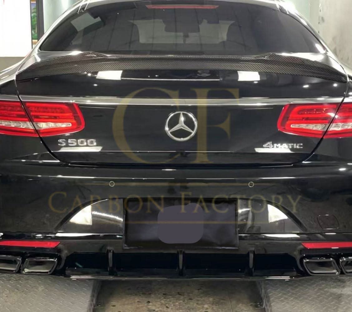 VS Style Pre-Preg Carbon Fibre Boot Spoiler for Mercedes Benz W222 S Class Coupe 14-20 - Carbon Factory