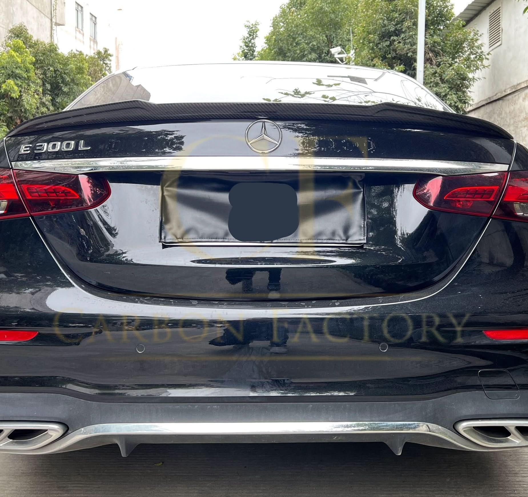 X Style Pre-Preg Carbon Fibre Boot Spoiler for Mercedes Benz W213 E Class Saloon 17-Present - Carbon Factory